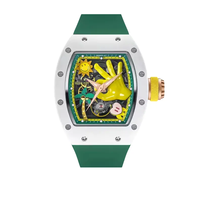 Cronus Art High Quality Fluorine Green Strap Men Watch Cm007-006 1