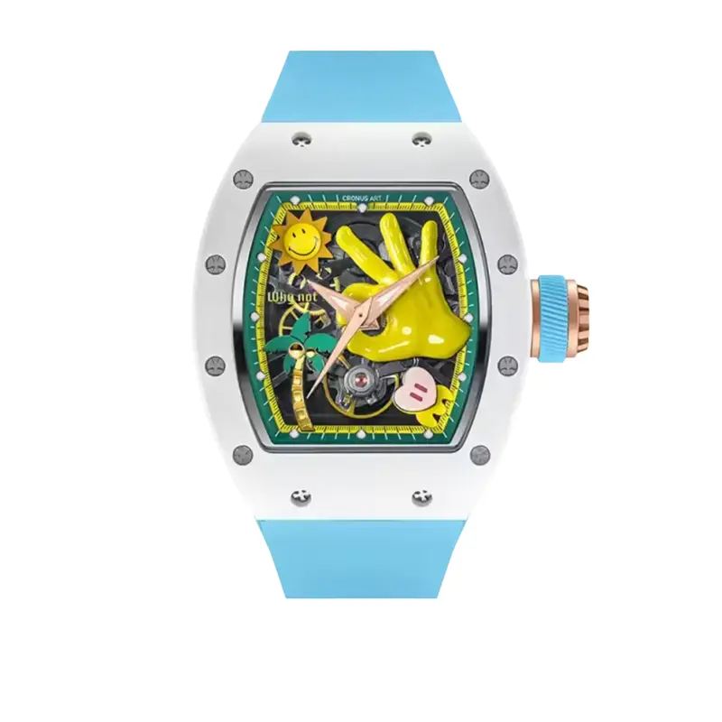 Cronus Art High Quality Fluorine Light Blue Strap Men Watch Cm007-008 1