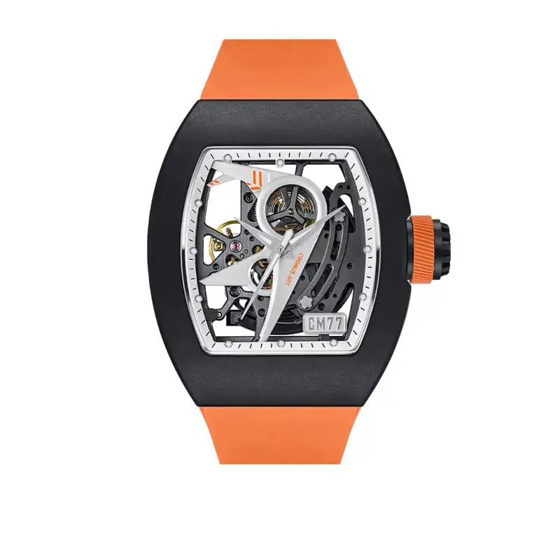 Cronus Art High Quality Fluorine Orange Band Strap Men Watch Cm011-005 1