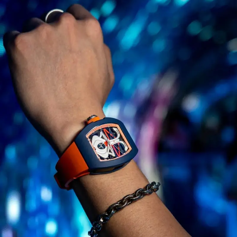 Cronus Art High Quality Fluorine Orange Band Strap Men Watch Cm011-011 2