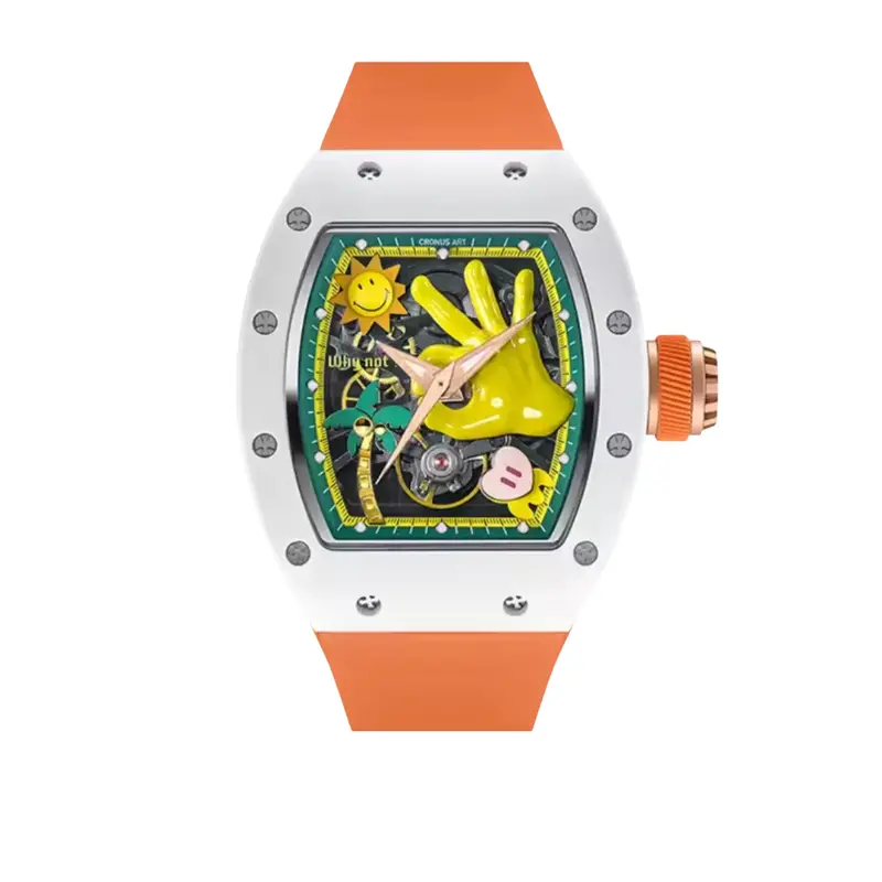 Cronus Art High Quality Fluorine Orange Strap Men Watch Cm007-007 1
