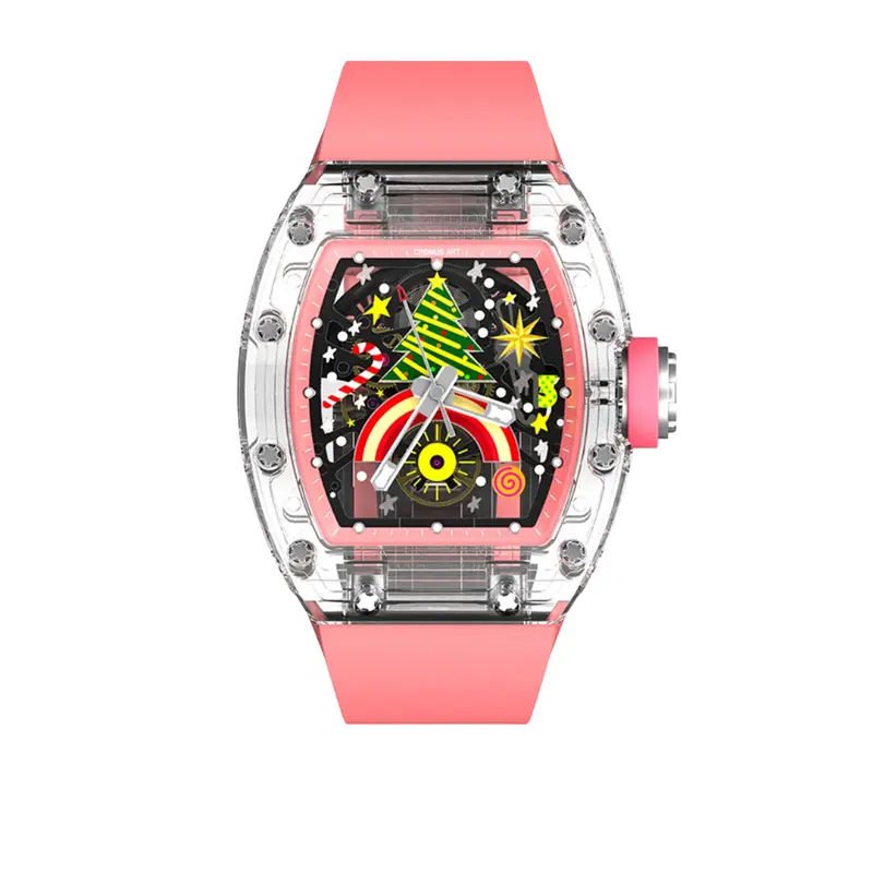 Cronus Art High Quality Fluorine Pink Strap Women Watch C28.Cr.P 1