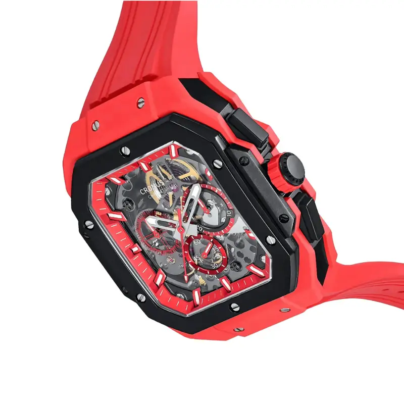 Cronus Art High Quality Fluorine Red Band Men Watch Cm025-002 2