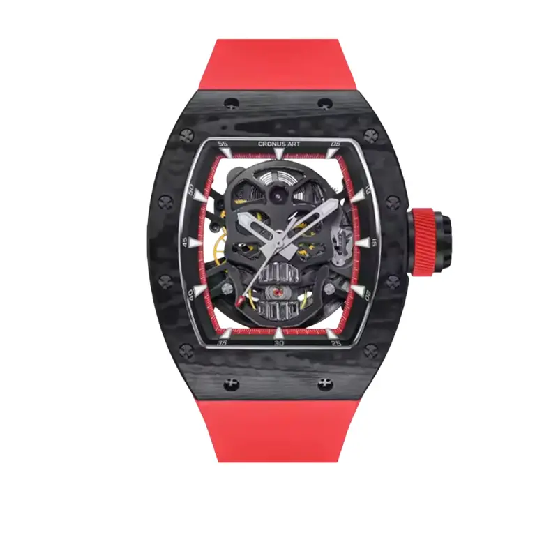 Cronus Art High Quality Fluorine Red Strap Men Watch Cm002-035 1