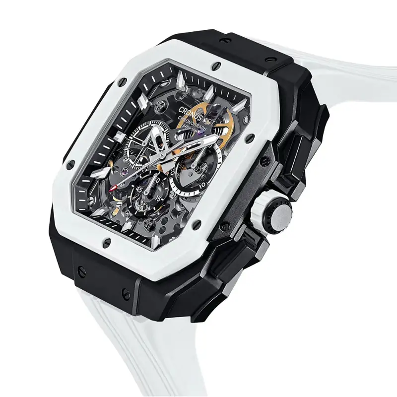 Cronus Art High Quality Fluorine White Band Men Watch Cm025-005 2