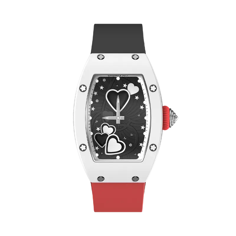 Cronus Art High Quality Fluorine White & Red Strap Women Watch Cm003-03D 1
