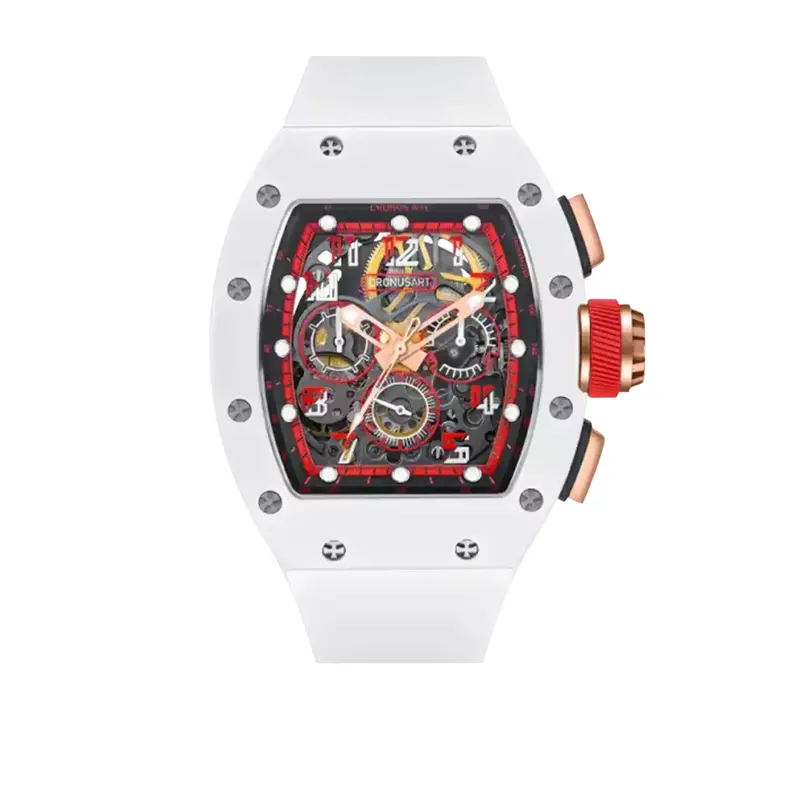 Cronus Art High Quality Fluorine White Strap Men Watch Cm09-021 1