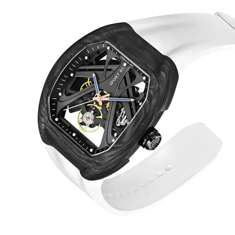 Cronus Art High Quality Fluorine White Watch Band Men Watch Rt06-002 2