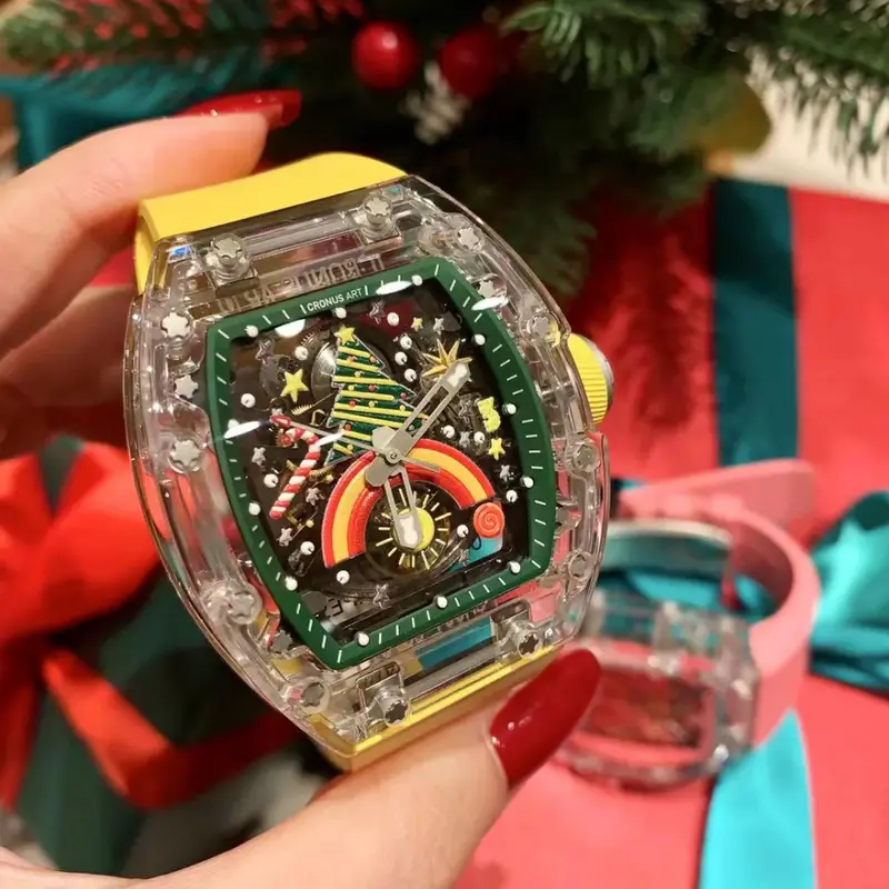 Cronus Art High Quality Fluorine Yellow Strap Women Watch C28.Cr.Y 2
