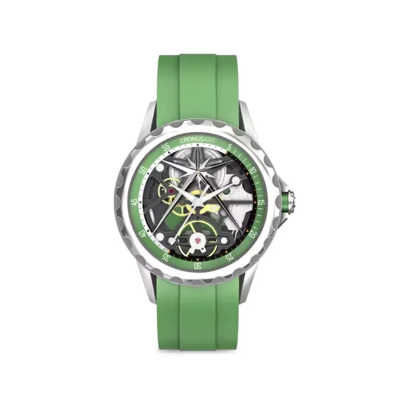Cronus Art Lucky Hour Series Steel Green Watch Cm05-06C 1
