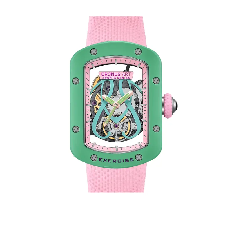Cronus Art Nylon + High Quality Fluorine Pink Strap Women Watch Cm017-001 1