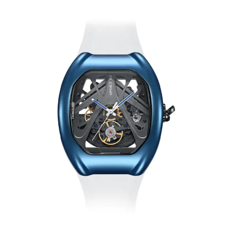 Cronus Art Sport R1 Precision White Strap Men's Watch -  Skeleton Dial | Ri-002 1