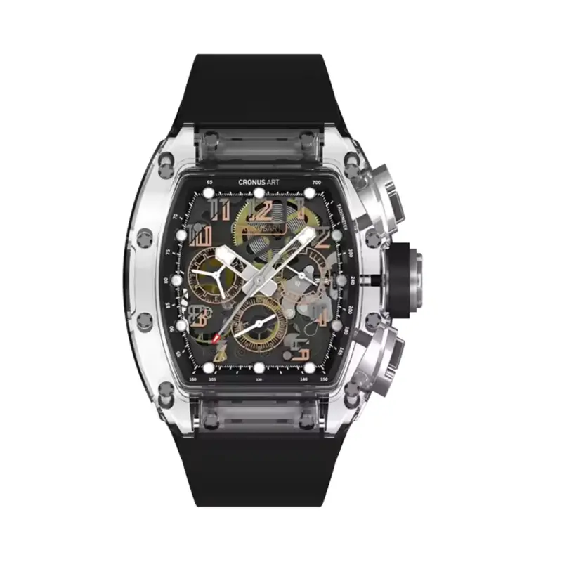 Cronus Art The Time Tunnel Series Limited Edition Black Gold Watch Cm08-I 1