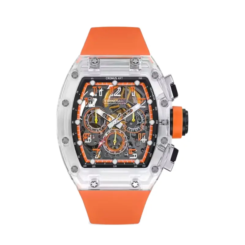 Cronus Art The Time Tunnel Series Limited Edition Hermes Orange Watch Cm08-018 1