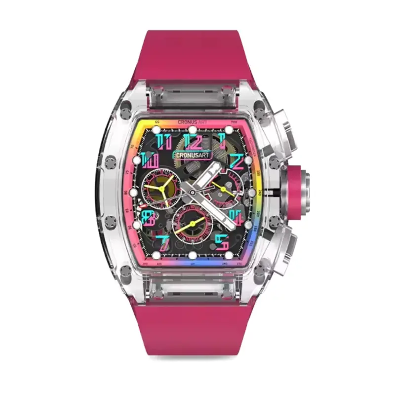 Cronus Art The Time Tunnel Series Limited Edition Rose Red Watch Cm08-B 1