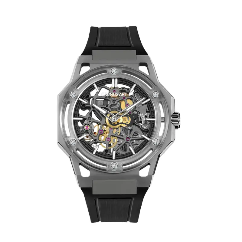 Cronus Art Titanium Explorer Black Fluoroelastomer Men's Watch  X-Series Cm037 1
