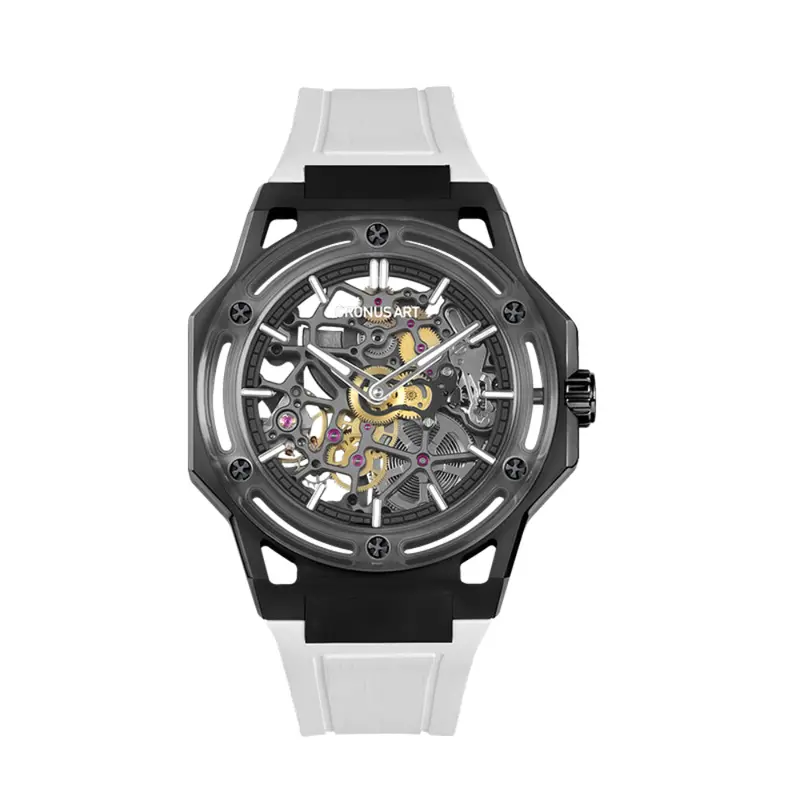 Cronus Art Titanium Explorer Black Fluoroelastomer Men's Watch X-Series Cm037 2