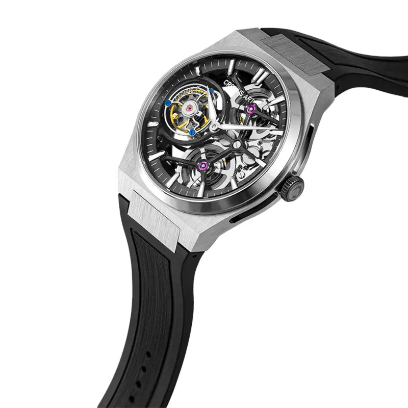 Cronus Art Titanium Fluoroelastomer Strap Men's Watch Cm022-001 2