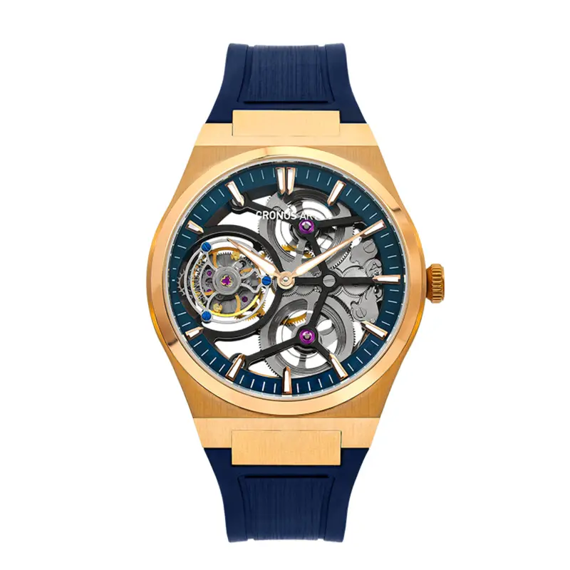 Cronus Art Titanium Fluoroelastomer Strap Men's Watch - Rose Gold | Cm022-002 1