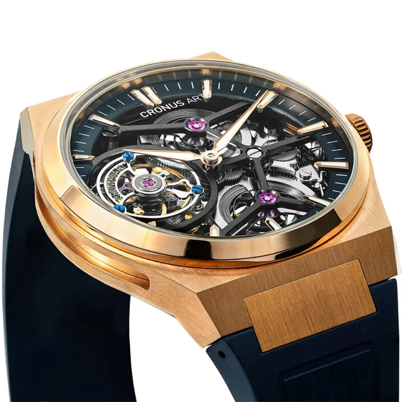 Cronus Art Titanium Fluoroelastomer Strap Men's Watch - Rose Gold | Cm022-002 2