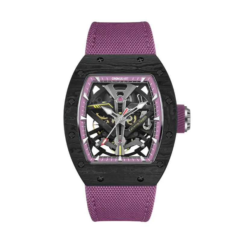 Cronus Art Wingsuit Flight Twilight Purple Men's Watch -  Skeleton Dial | Cm002-087 1