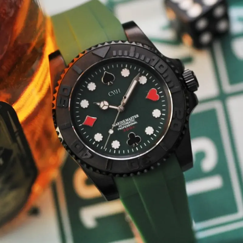 Cwh Special Custom Collective Show Hand - Pvd Black Stainless Steel Rubber Strap Diver’S Watch Ch-Mod-M25 1
