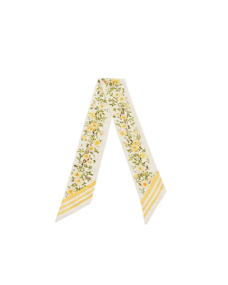 Cybele Yellow Floral Skinny Scarf 1
