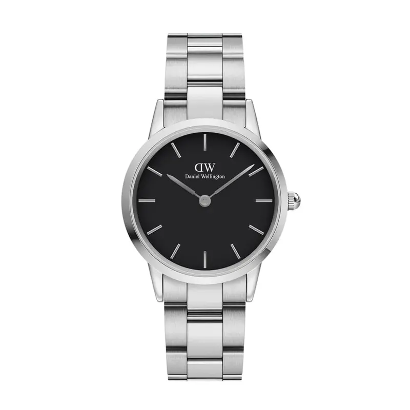 Daniel Wellington Black Dial Silver Stainless Steel Strap Men Watch Dw00100208 1