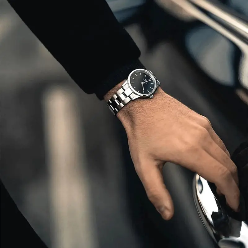 Daniel Wellington Black Dial Silver Stainless Steel Strap Men Watch Dw00100208 2