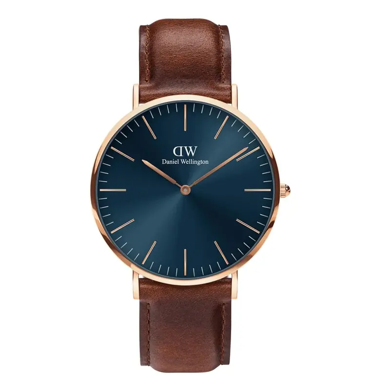 Daniel Wellington Blue Dial Brown Leather Strap Men Watch Dw00100626 (40Mm) 1