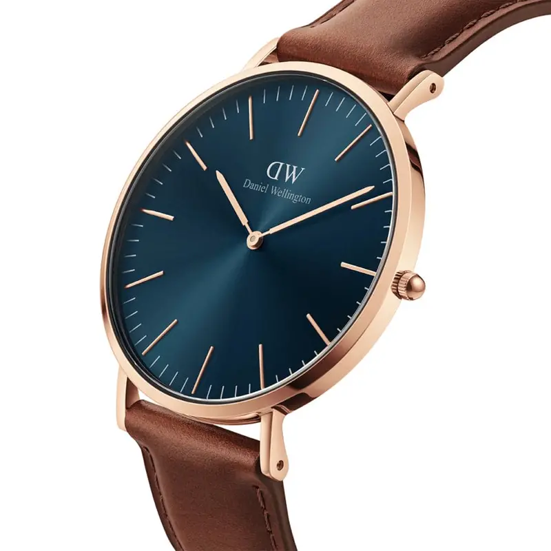 Daniel Wellington Blue Dial Brown Leather Strap Men Watch Dw00100626 (40Mm) 2