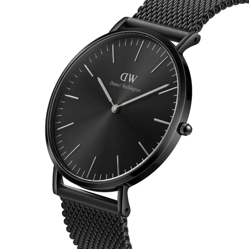 Daniel Wellington Classic Black Dial And Mesh Strap Unisex Watch Dw00100632 2