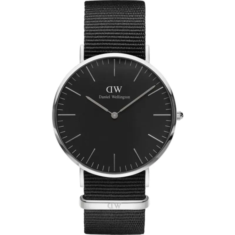 Daniel Wellington Classic Cornwall Silver Stainless Steel Dw00100149 Black Nato Strap Men's Watch 1
