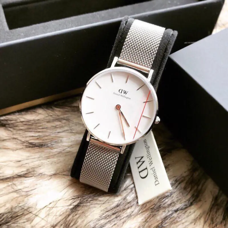 Daniel Wellington Classic Sterling Silver Dw00100164 Mesh Strap Women's Watch 2