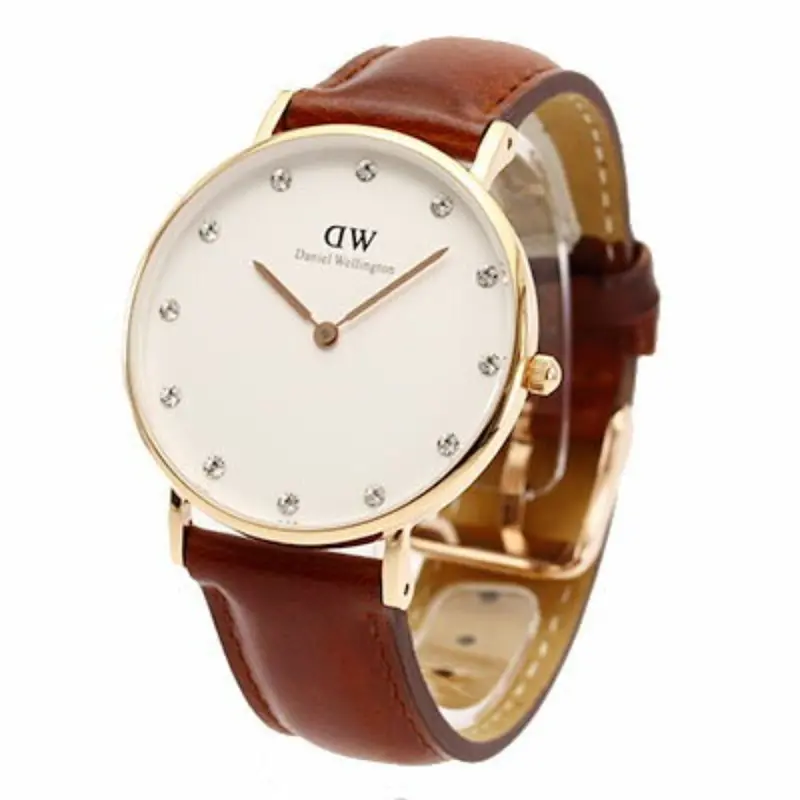 Daniel Wellington Classy St Mawes Rose Gold Stainless Steel Dw00100075 Brown Leather Strap Women's Watch 2