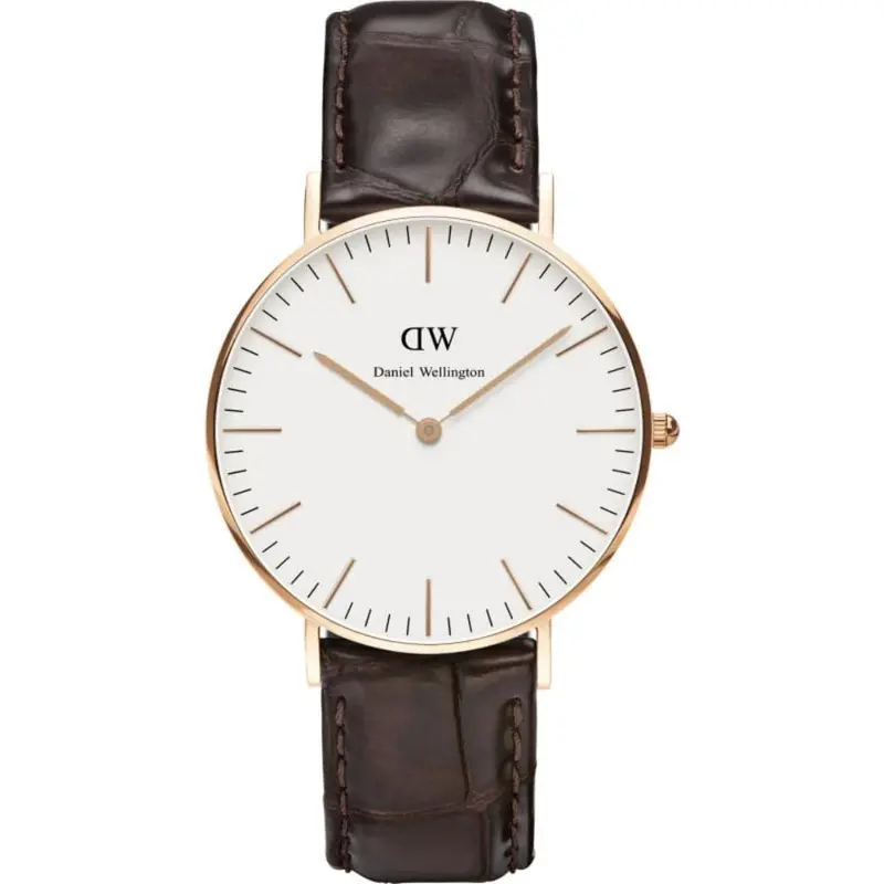 Daniel Wellington Dw00100038 Brown Leather Strap Women's Watch 1