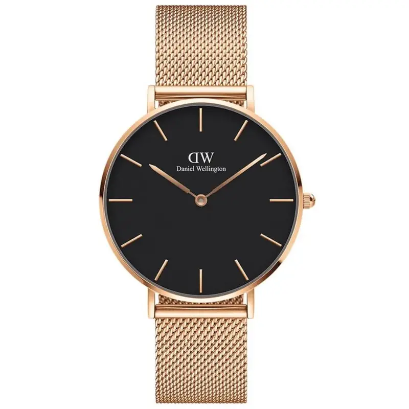 Daniel Wellington Dw00100303 (36S) Black Dial Mesh Strap Men's Watch 1