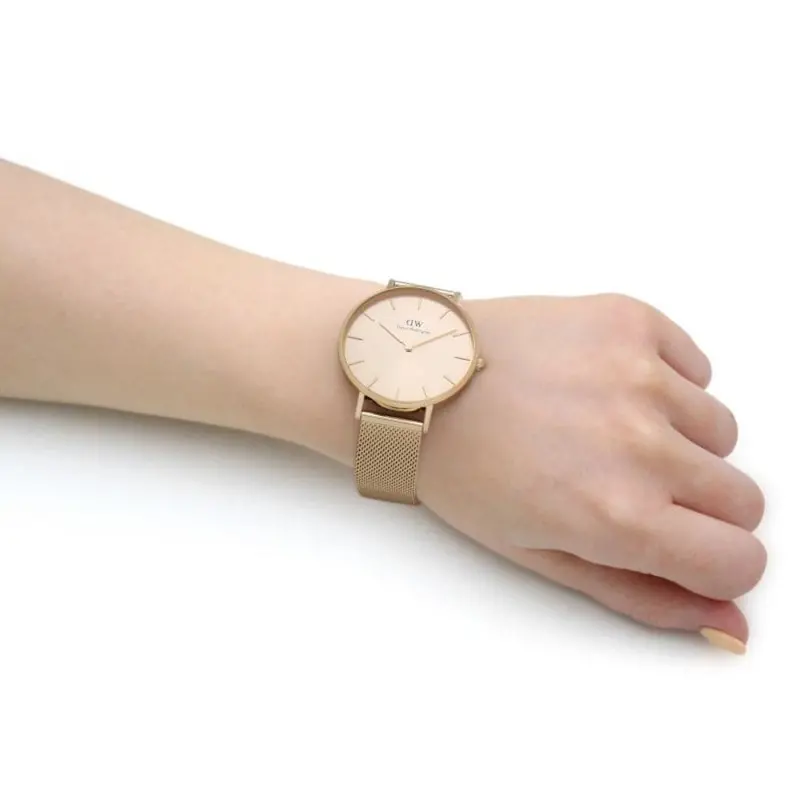 Daniel Wellington Gold Dial And Stainless Steel Strap Women Watch Dw00100475 2