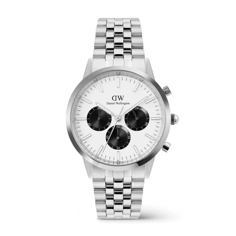 Daniel Wellington Iconic Arch 5-Link Off- White Panda Silver Men's Watch Dw00100872 1