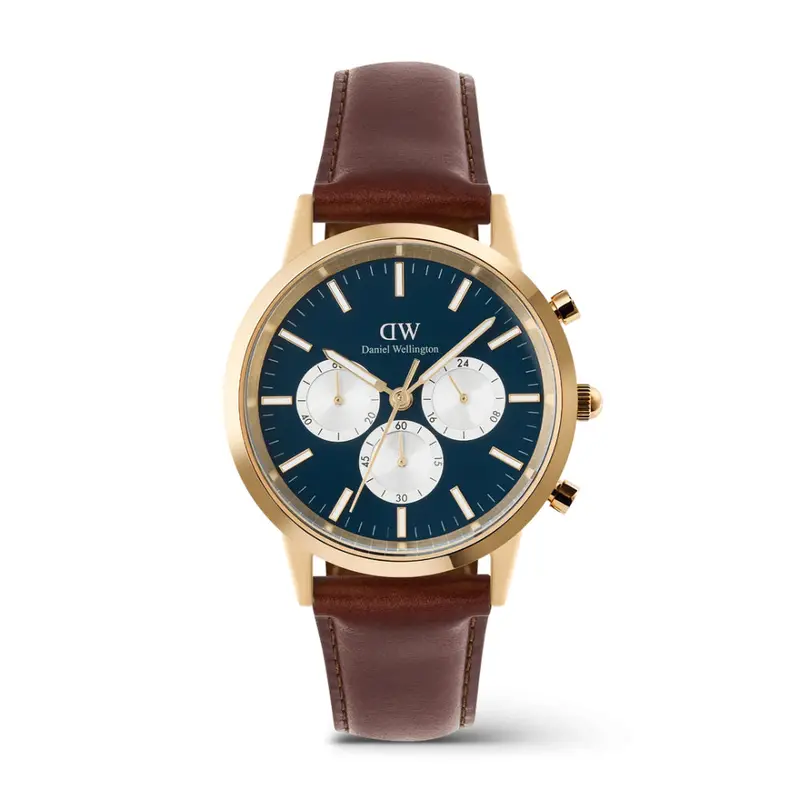 Daniel Wellington Iconic Chronograph St Mawes Arctic Panda Gold Men's Watch Dw00100875 1