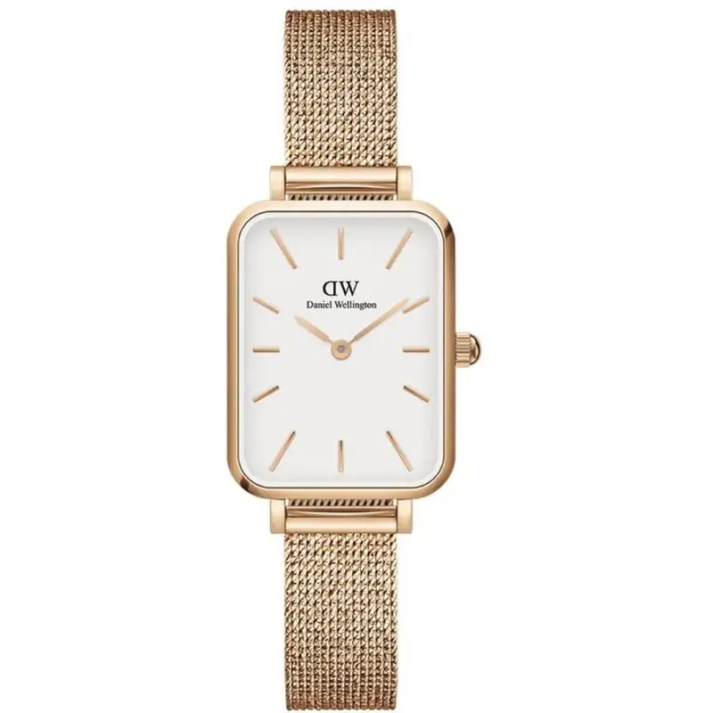 Daniel Wellington Quadro Dw00100431 (20X26mm) Gold Mesh Strap Women's Watch 1