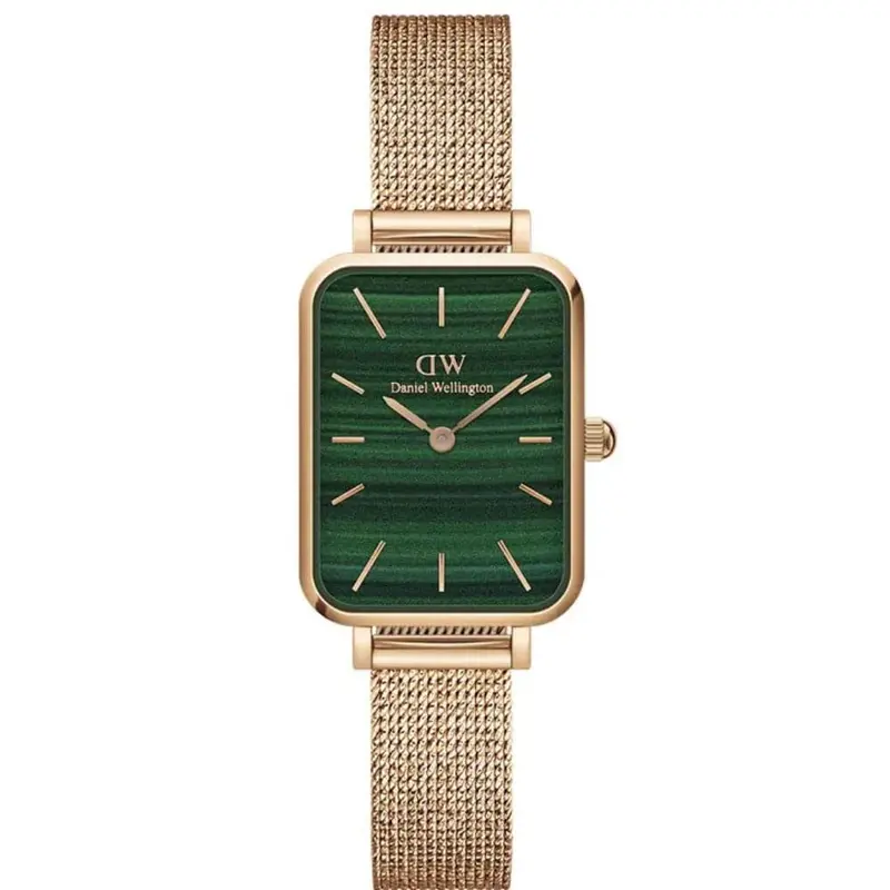 Daniel Wellington Quadro Dw00100437 Green Dial Gold Stainless Steel Women's Watch 1