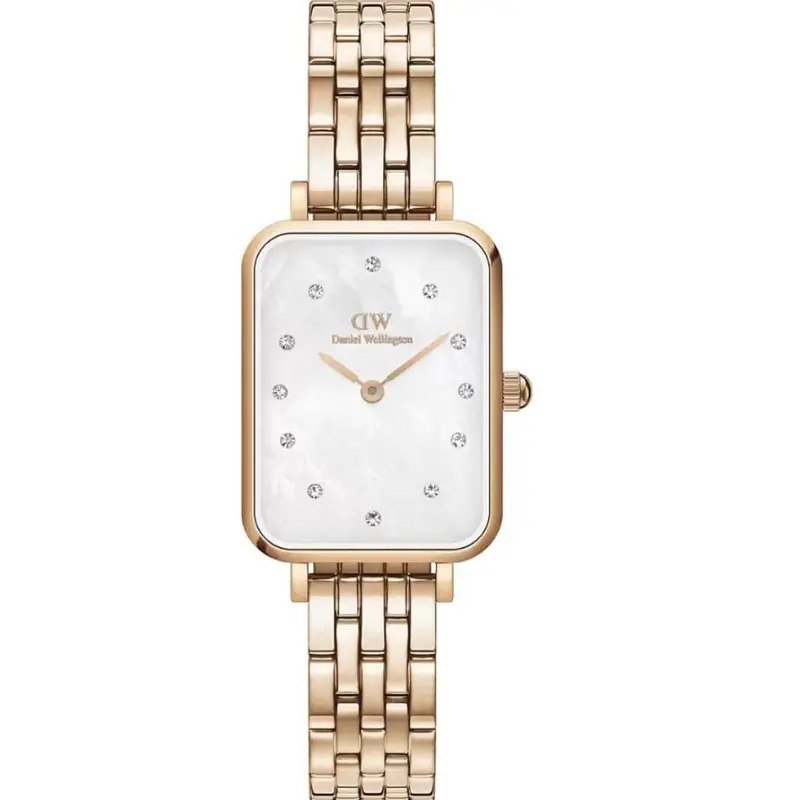 Daniel Wellington Quadro Lumine Rose Gold Stainless Steel Strap Women Watch Dw00100620 1