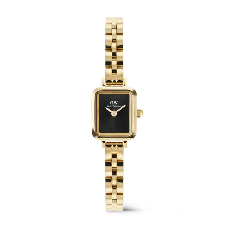 Daniel Wellington Quadro Mini Arch 3-Link Onyx Sunray Gold Women's Watch Dw00100851 1