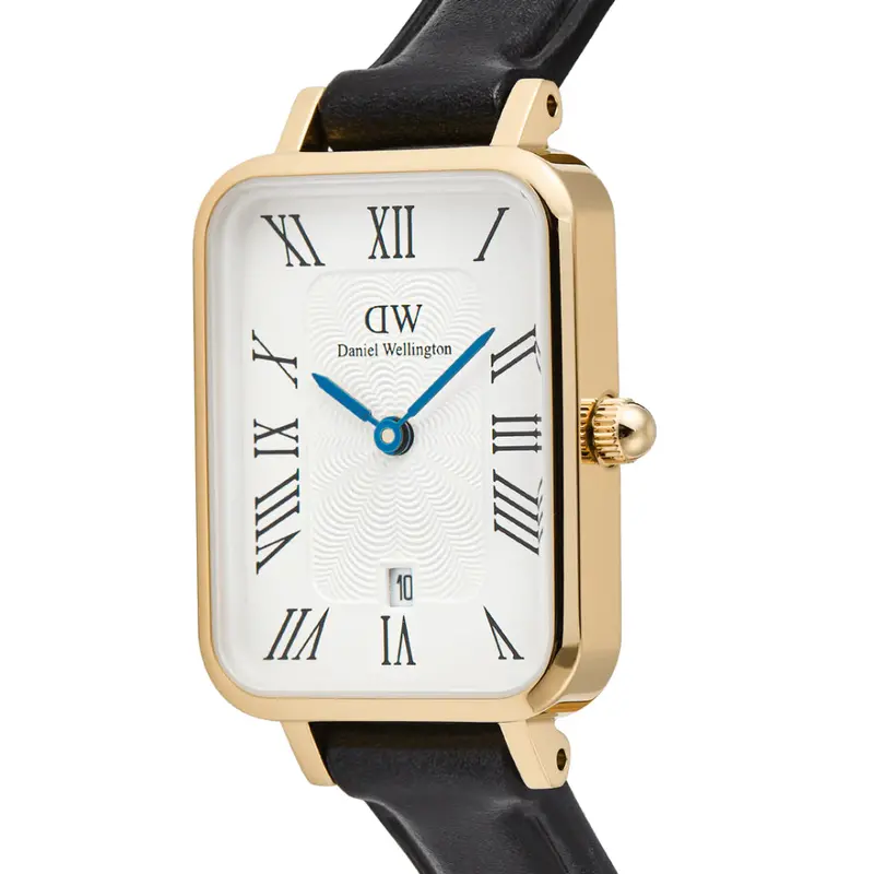 Daniel Wellington Quadro Roman Numerals Date Sheffield Gold Women's Watch Dw00100865 2