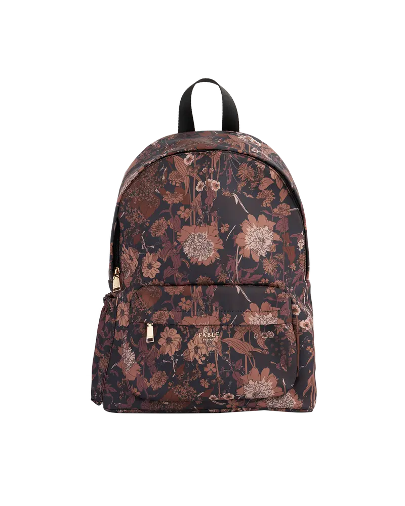 Deco Blooms Large Black Backpack 1