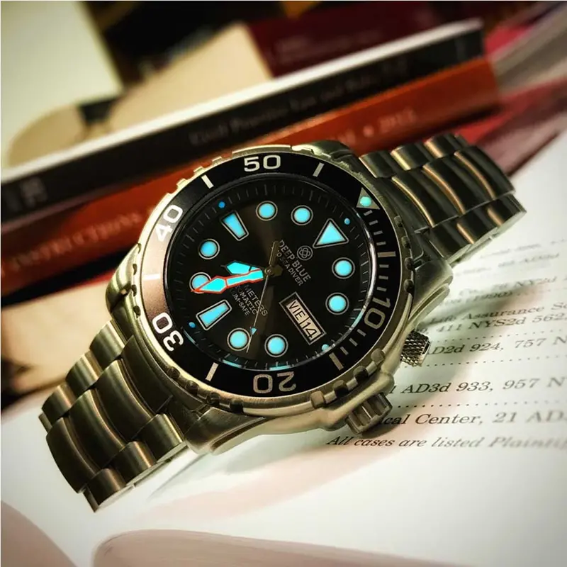 Deep Blue Pro Sea Diver #Psd1kblack Diver's Watch 2