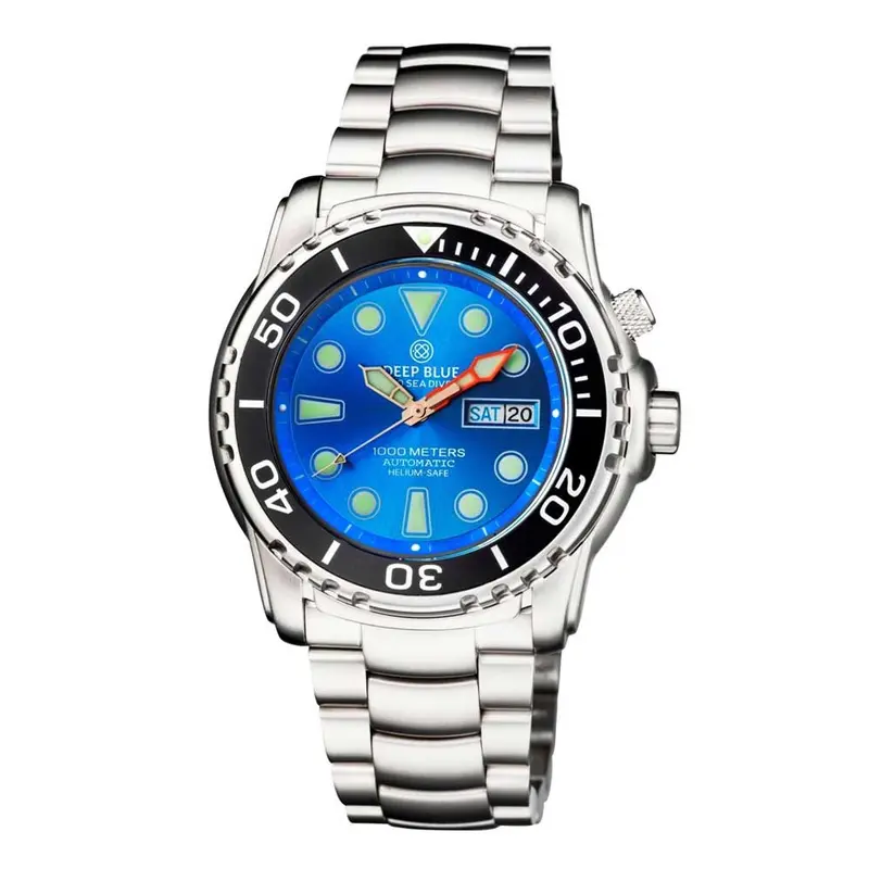 Deep Blue Pro Sea Diver #Psd1klightblue Diver's Watch 1