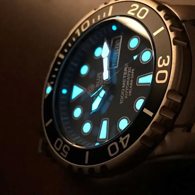 Deep Blue Pro Sea Diver #Psd1klightblue Diver's Watch 2