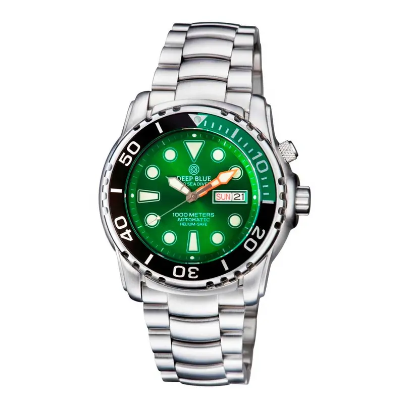 Deep Blue Pro Sea Diver #Psd1kqtrggreengreen Diver's Watch 1